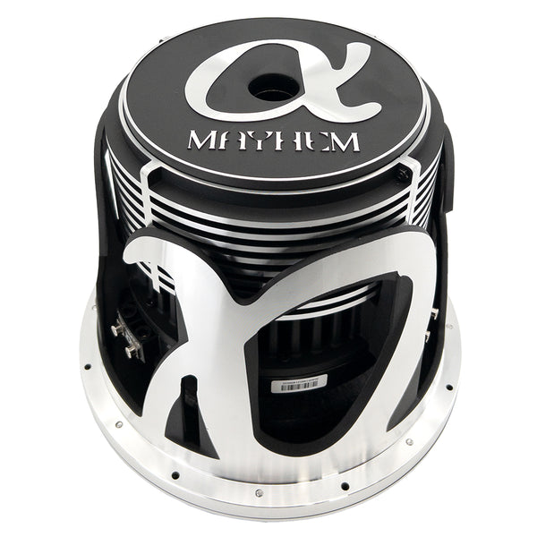 Mayhem 12” Dual 2-Ohm Subwoofer – 2500W RMS, Ultra-Efficient SPL Bass