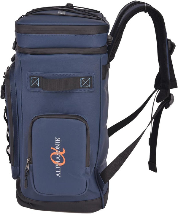 Alphasonik Cooler Backpack With Lifetime Guarantee- 40 Cans Insulated Backpack Cooler for Men & Women, 2 Leak Proof Compartments Coolers Bag for Beach Travel Picnic Hiking BBQ Fishing Outdoor Camping (Navy)