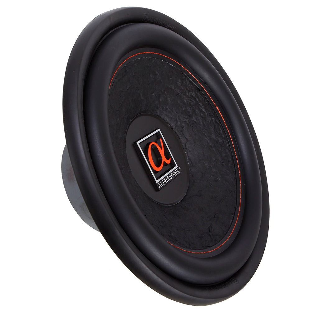 Alphasonik HSW212 Hyper 200 Series 12” 1200 Watts Max / 400 Watts RMS Single 4 Ohm Car Subwoofer Stamped Alpha Steel Basket with High Grade Magnet Non Pressed Paper Cone Audio Speaker Bass Sub Woofer