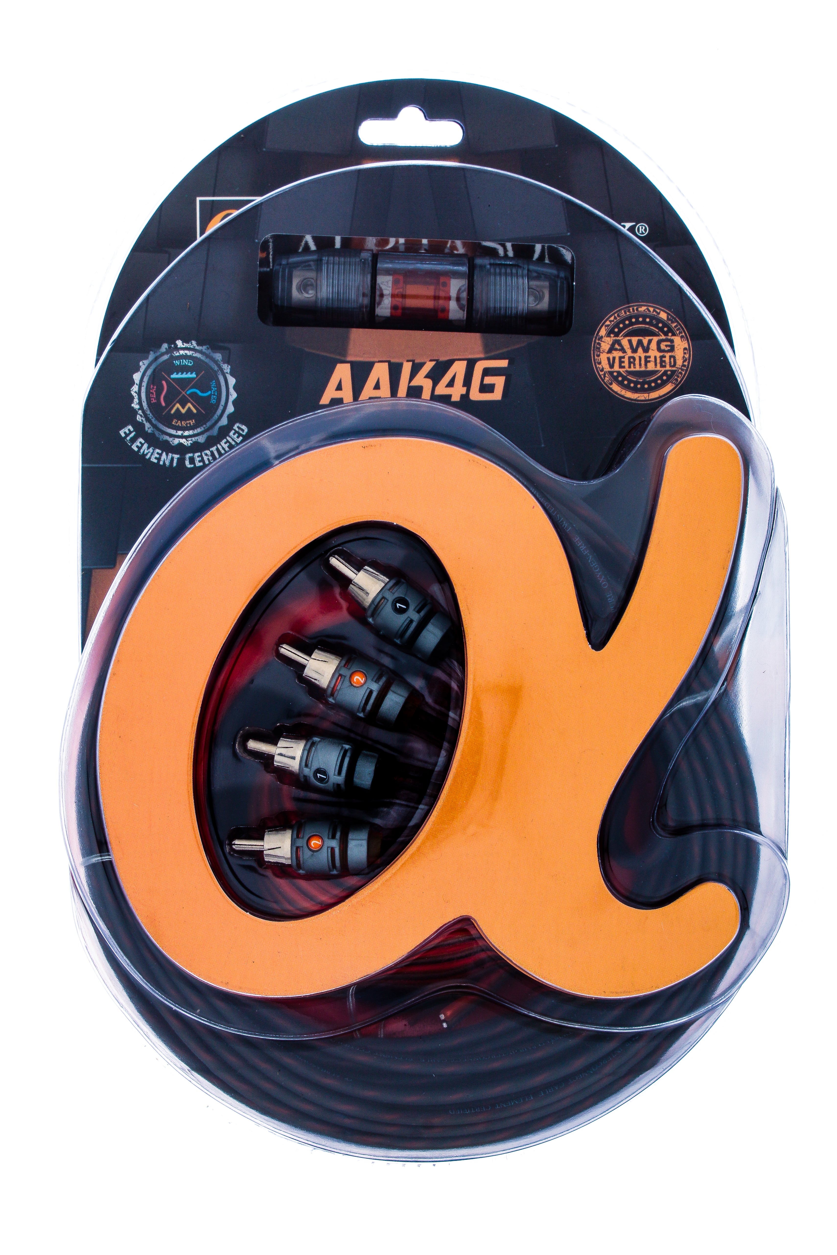 Alphasonik AAK4G Premium 4-Gauge Complete Car Amplifier Installation Kit