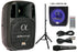 Alphasonik 8" Powered 1200W PRO DJ Amplified Loud Speaker Bluetooth USB SD Card AUX MP3 FM Radio PA System LED Ring Karaoke Mic Main Monitor, Band Church, Party, Guitar Amp, Home, BBQ w/ Tripod Stand