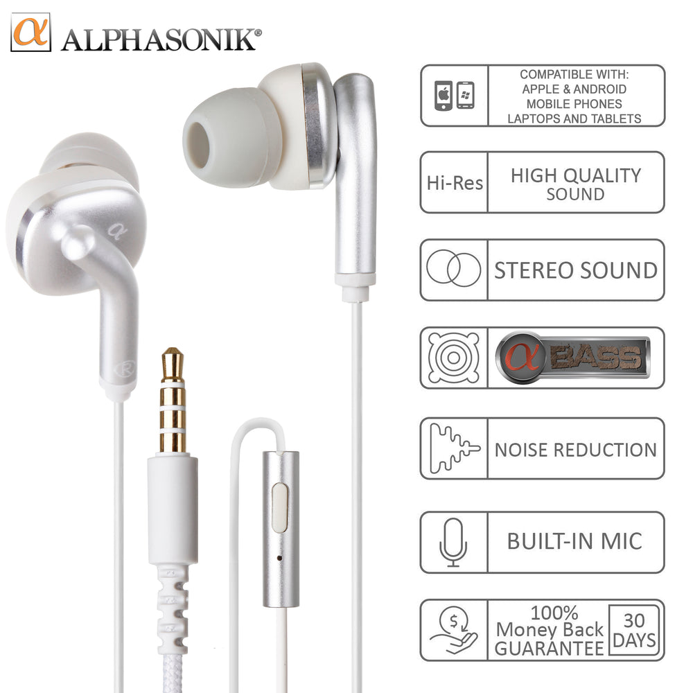 Alphasonik AE50AB Ultra HD Stereo Earphones