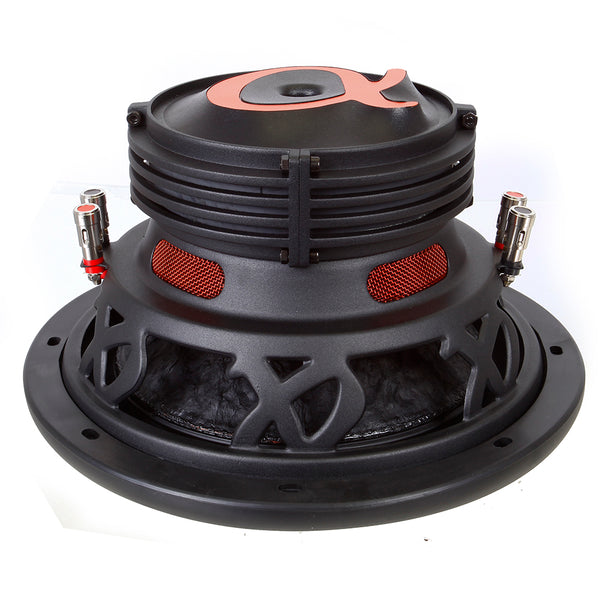 Alphasonik NSW408 Neuron 400 Series 8” 750 Watts Max / 250 Watts RMS Dual 4 Ohm Car Subwoofer w/ High Grade Magnet Non Pressed Paper Carbon Stitched Cone Cooling Rings System Speaker Bass Sub Woofer