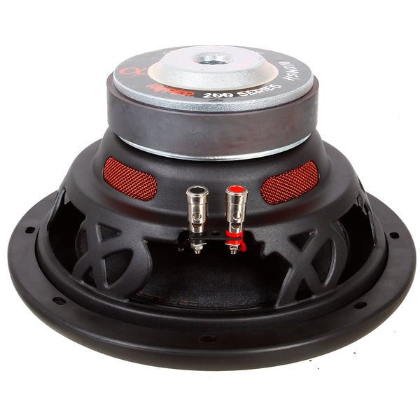 Alphasonik HSW210 Hyper 200 Series 10” 900 Watts Max / 300 Watts RMS Single 4 Ohm Car Subwoofer Stamped Alpha Steel Basket with High Grade Magnet Non Pressed Paper Cone Audio Speaker Bass Sub Woofer