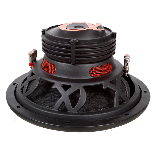 Alphasonik NSW412 Neuron 400 Series 12” 1500 Watts Max / 500 Watts RMS Dual 4 Ohm Car Subwoofer w/ High Grade Magnet Non Pressed Paper Carbon Stitched Cone Cooling Rings System Speaker Bass Sub Woofer