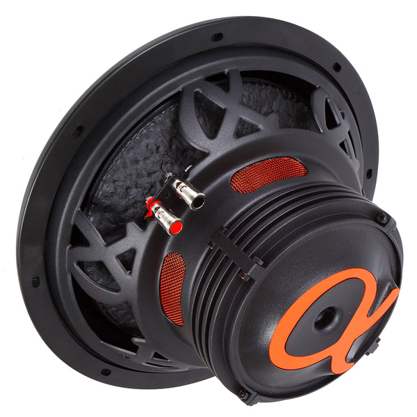 Alphasonik NSW412 Neuron 400 Series 12” 1500 Watts Max / 500 Watts RMS Dual 4 Ohm Car Subwoofer w/ High Grade Magnet Non Pressed Paper Carbon Stitched Cone Cooling Rings System Speaker Bass Sub Woofer