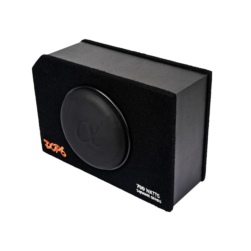 Alphasonik Dynamis DCP6 6.5 inch 600 Watts 4-Ohm Shallow Mount Flat Enclosed Sub woofer in Ported Vented Box for Tight Spaces in Cars and Trucks, Slim Thin Loaded Subwoofer Custom Port Bass Enclosure
