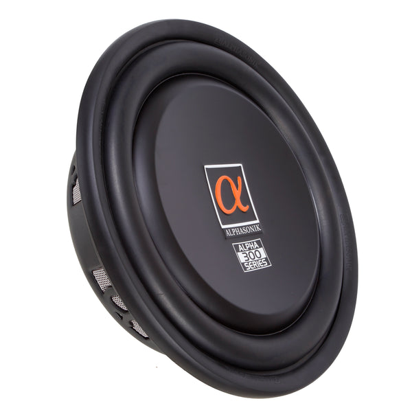 Alphasonik TSW312 Treis 300 Series Shallow Mount 12” 1500 Watts Max / 500 Watts RMS Single 4 Ohm Car Low Profile Flat Slim Thin Subwoofer Aluminum Cone Audio Speaker Bass Truck High Power Sub Woofer