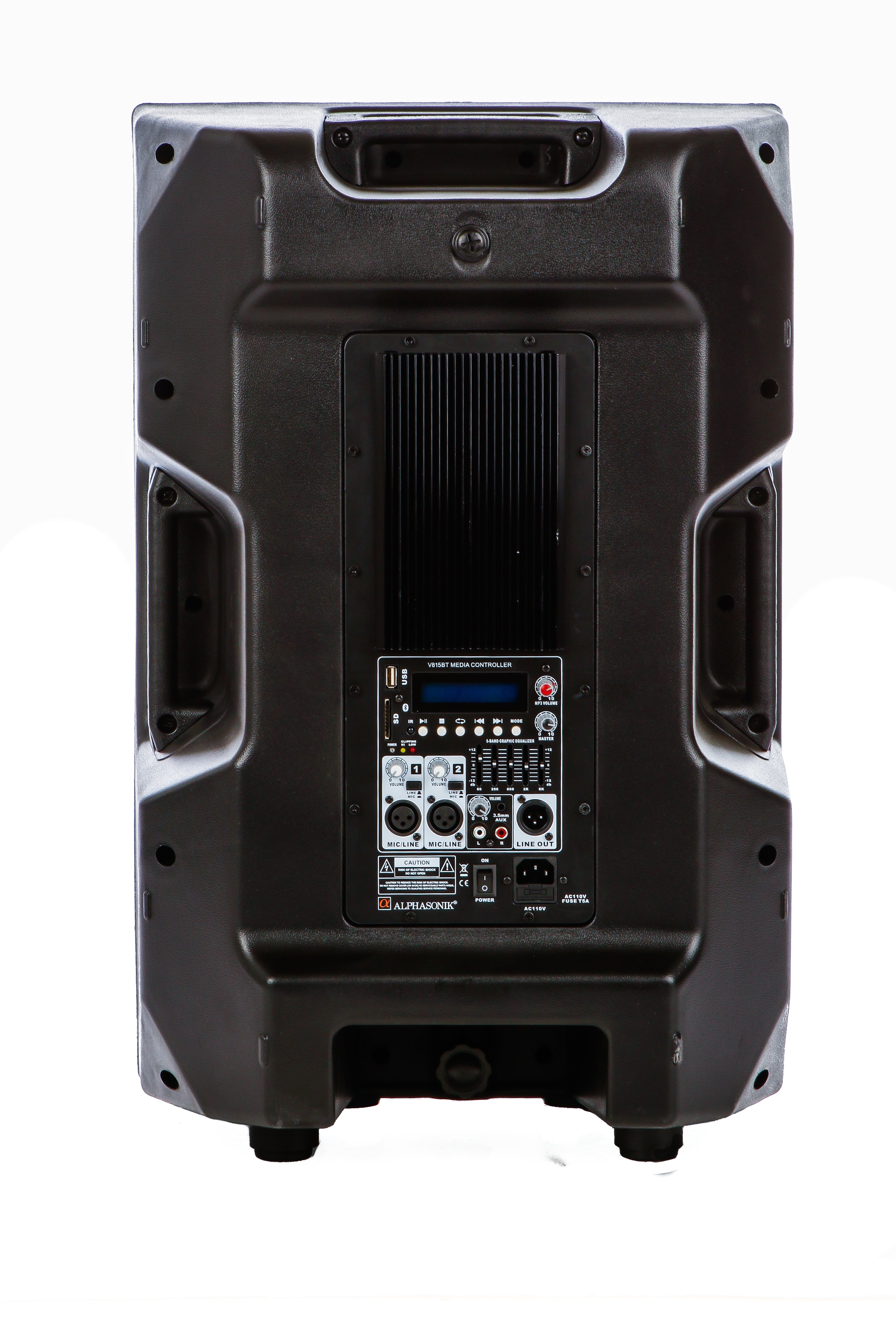 Alphasonik Venum V815BT 15" 1000 W Powered Speaker with Bluetooth