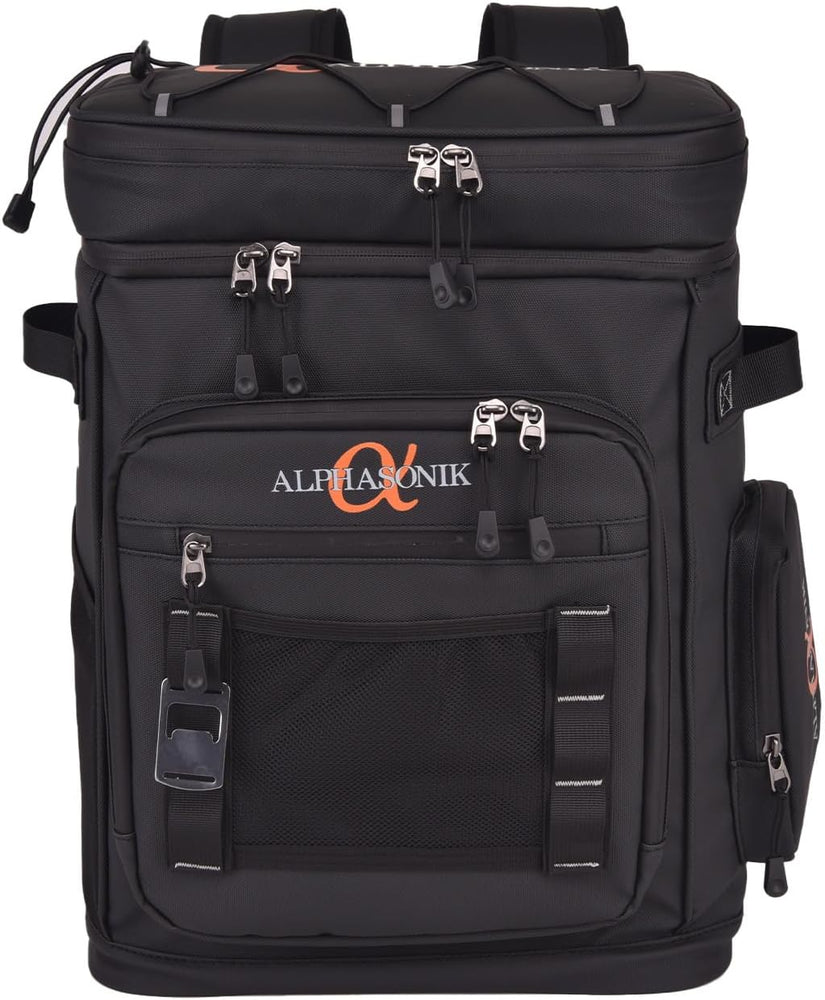Alphasonik Cooler Backpack With Lifetime Guarantee- 40 Cans Insulated Backpack Cooler for Men & Women, 2 Leak Proof Compartments Coolers Bag for Beach Travel Picnic Hiking BBQ Fishing Outdoor Camping (Black)