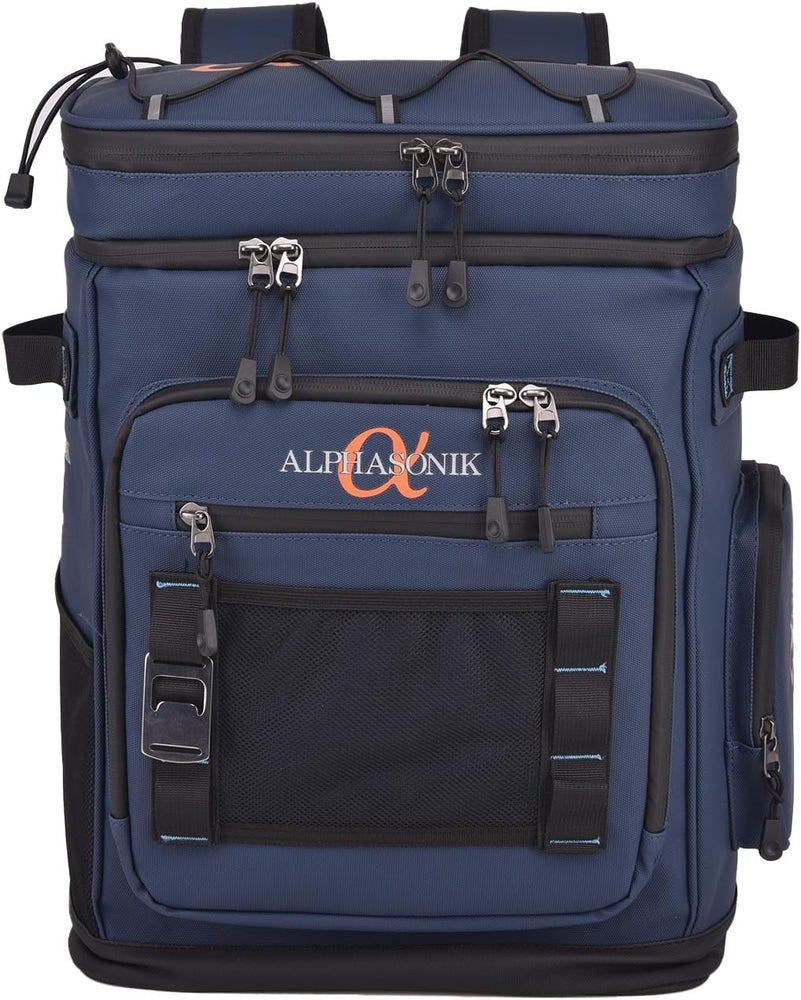 Alphasonik Cooler Backpack With Lifetime Guarantee- 40 Cans Insulated Backpack Cooler for Men & Women, 2 Leak Proof Compartments Coolers Bag for Beach Travel Picnic Hiking BBQ Fishing Outdoor Camping (Navy)