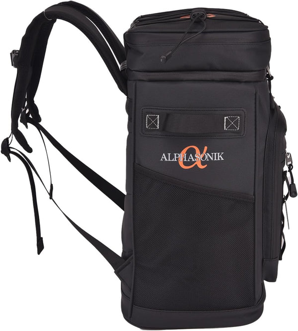 Alphasonik Cooler Backpack With Lifetime Guarantee- 40 Cans Insulated Backpack Cooler for Men & Women, 2 Leak Proof Compartments Coolers Bag for Beach Travel Picnic Hiking BBQ Fishing Outdoor Camping (Black)
