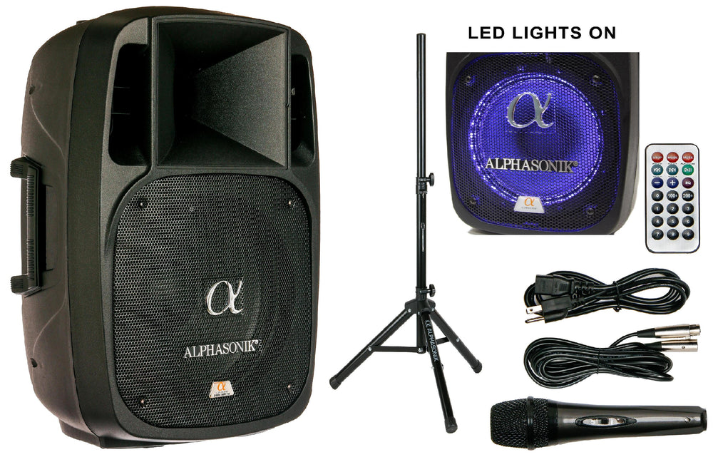 Alphasonik AKDJ125BTS 12" Powered 2000W PRO DJ Amplified Loud Speaker