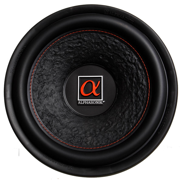 Alphasonik HSW210 Hyper 200 Series 10” 900 Watts Max / 300 Watts RMS Single 4 Ohm Car Subwoofer Stamped Alpha Steel Basket with High Grade Magnet Non Pressed Paper Cone Audio Speaker Bass Sub Woofer