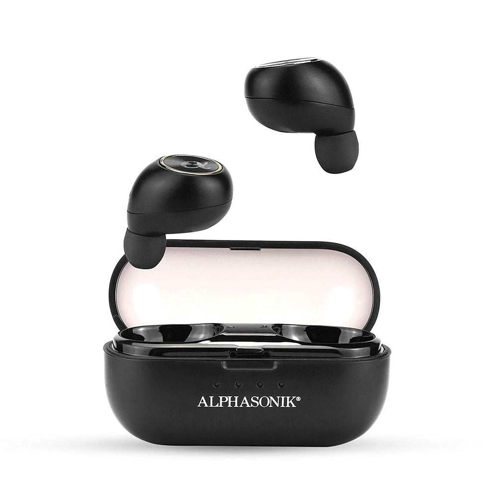A3TWS True Wireless Earbuds Bluetooth Noise Isolating Water-resistant Headphones Touch Control Sports in-Ear Earbud TWS Stereo Sound Mini Headset Built-in Mic Extra Bass Portable Charging Case