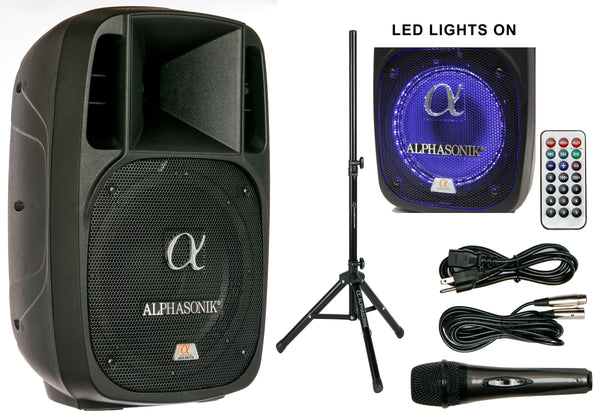 Alphasonik AKDJ105BTS 10" Powered 1600W PRO DJ Amplified Loud Speaker