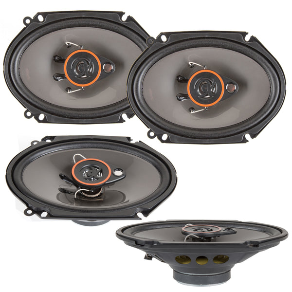 AS268P 2 Pairs 6x8 inch 350 Watts Max 3-Way Car Audio Coaxial Speakers