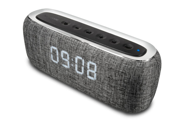 Alphasonik CHARM Wireless Bluetooth Portable Speaker with Digital LED Alarm Clock (*Military Time ONLY*)