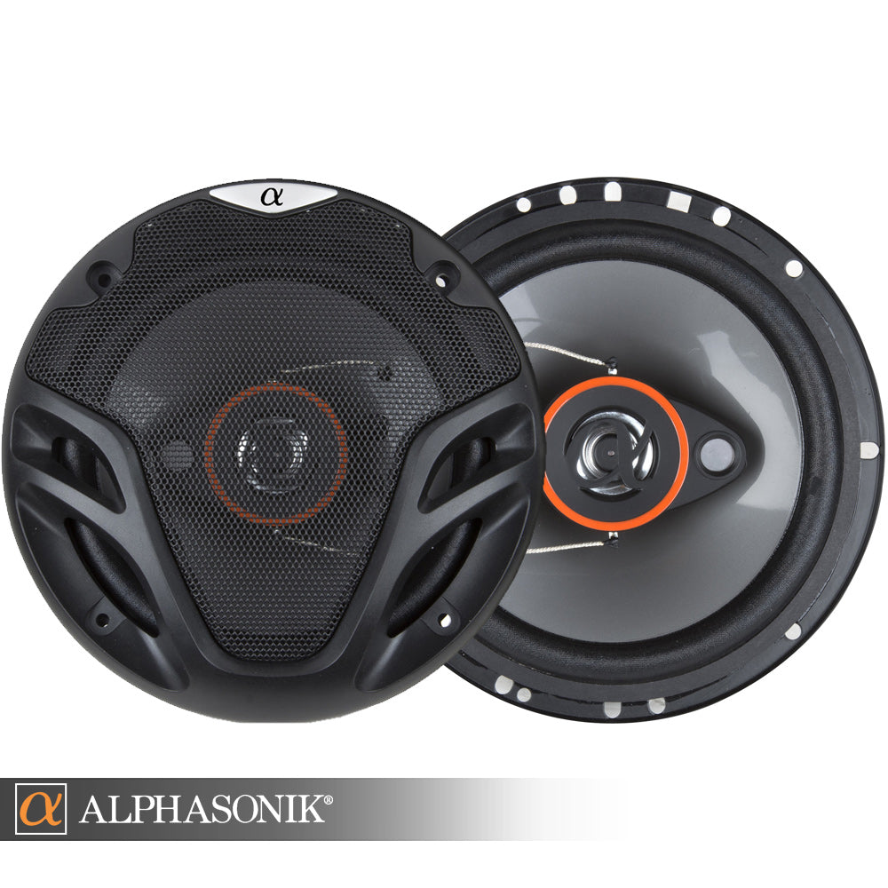 AS26 1 Pair 6.5 inch 350 Watts Max 3-Way Car Audio Coaxial Speakers